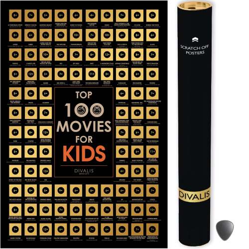 Scratch off Kids Movies Poster - Top 100 Kids Movies and Cartoons - Ki – BayofGifts