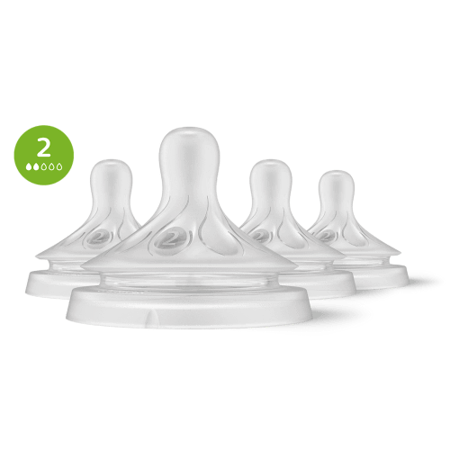 Philips Avent Natural Response Nipples - Slow Flow - Flow 2 - 4pk