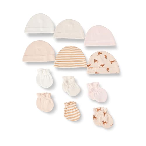 Amazon Essentials Unisex Babies' 12-Piece Hats and Mittens Set