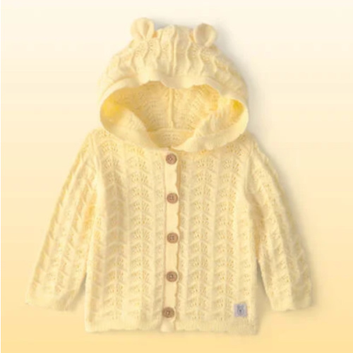 Baby Girl Disney© Winnie the Pooh Pointelle Cardigan with Bear Ears - Yellow - OshKosh B'gosh | Carter's