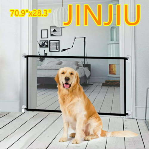 Mesh Dog Gate, Magic Gate for Dog, Portable Folding Pet Gate, Safety Guard for Pet, Safety Fence for House Stair Doorway