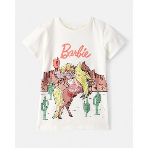 Girls Mattel Barbie Western Cowgirl Short-Sleeve Graphic Tee - White - Carter's | Carter's