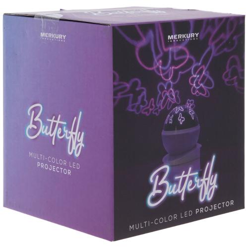 White, Purple &amp; Blue Butterfly LED Projector