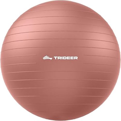 Trideer Exercise Ball for Yoga, Pilates & Fitness – Stability Ball Equipment for Home Gym & Office Chair, Core & Balance Training Accessories, Physical Therapy Equipment, Quick Pump Included, 5 Sizes