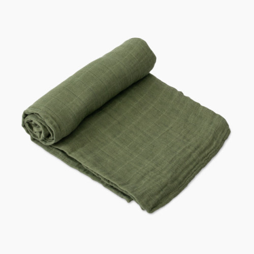 Little Unicorn Cotton Muslin Swaddle Blanket - Fern