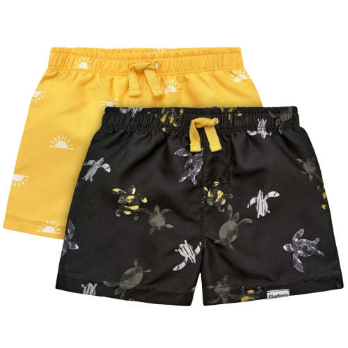 2-Pack Baby & Toddler Boys UPF 50+ Turtles & Suns Swim Trunks – Gerber Childrenswear