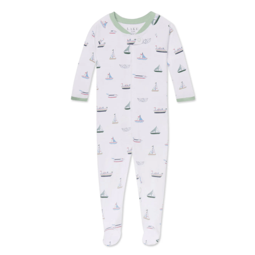 LAKE | Baby | Pima Cotton Pajamas | Sail Away Baby Sleeper
