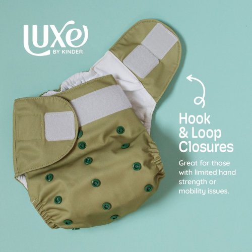 Luxe Pocket Hook & Loop (V1) Cloth Diaper with Dual Inner Gussets *FINAL SALE*