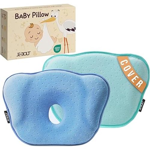 Memory Foam Baby Pillow,Cute Cartoon Soft and Cozy Pillow, Breathable Bedding Set for Infants for Small Boys and Girls