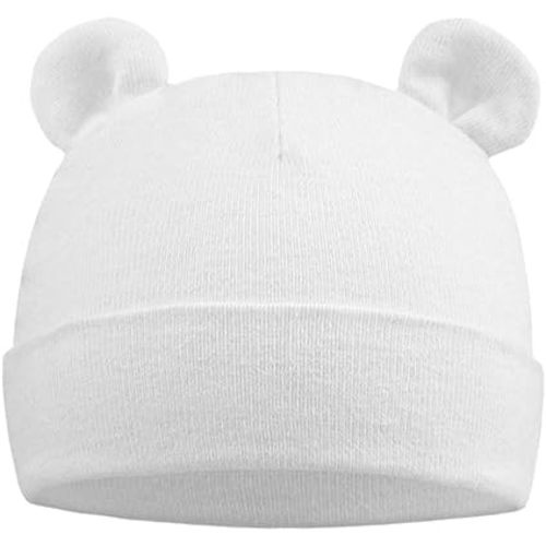 Pesaat Newborn Hospital Hat 0-12Months Preemie Boys Girls Beanie Solid Infant Baby Hats Autumn Winter