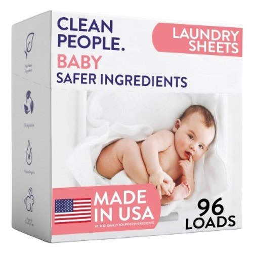 Clean People Laundry Detergent Sheets - Laundry Soap - Ultra Concentrated, Recyclable Packaging, Stain Fighting