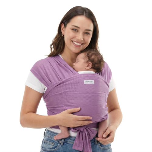 Momcozy Baby Carrier AirMesh - The Perfect Summer Water Sling for Newborns to Toddler 8-35 lbs - Cooling, Breathable and Lightweight Baby Wrap, Nice for Summer, Pool, Beach, Swimming, Lavender Mist