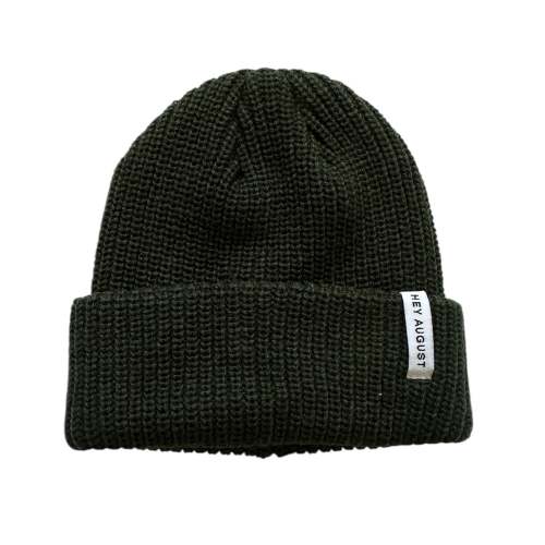 Thick Knit Beanie in Evergreen