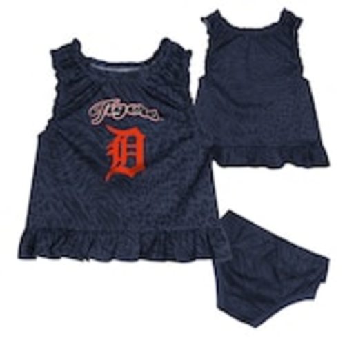Infant Detroit Tigers Navy Playground Dress & Bloomers Set