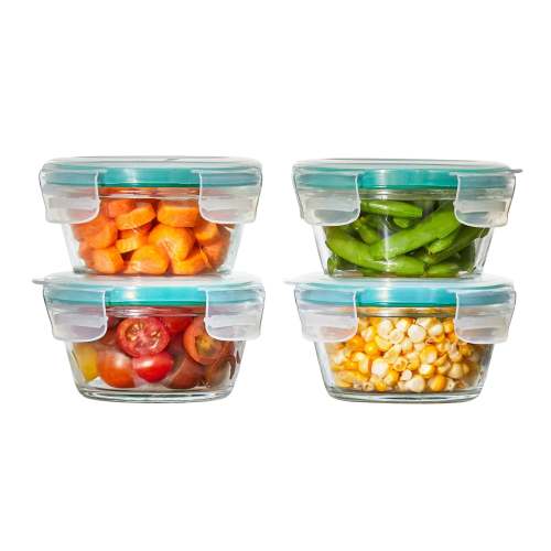 Smart Seal 8-Piece1 Cup Glass Round Container Set