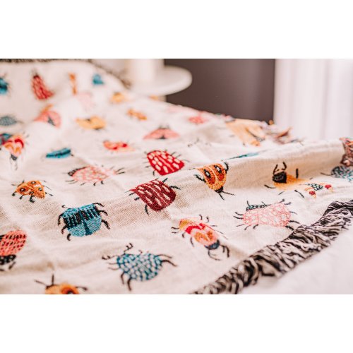 Beetles Throw Blanket: Beetles Blanket, Woven Throw Blanket, Kids Blanket, Bed Blanket, beetles Decor