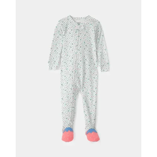 Baby Girl Strawberry 100% Cotton Snug Fit 1-Piece Pajama | Carter's