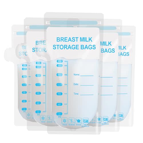 AHSNYLC 30PCS Breastmilk Storage Bag - Milk Bags for Breastmilk for Feeding,Breast Milk Storage Containers for Fridge,Bolsas para Leche Materna,Baby Essentials,Fast Freeze,Bpa-Free for Breastfeeding