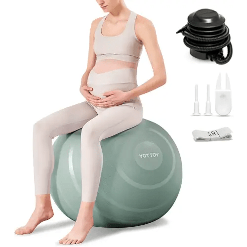YOTTOY Anti-Burst Exercise Ball for Working Out, Yoga Ball for Pregnancy,Extra Thick Workout Ball for Physical Therapy,Stability Ball for Ball Chair Fitness with Pump