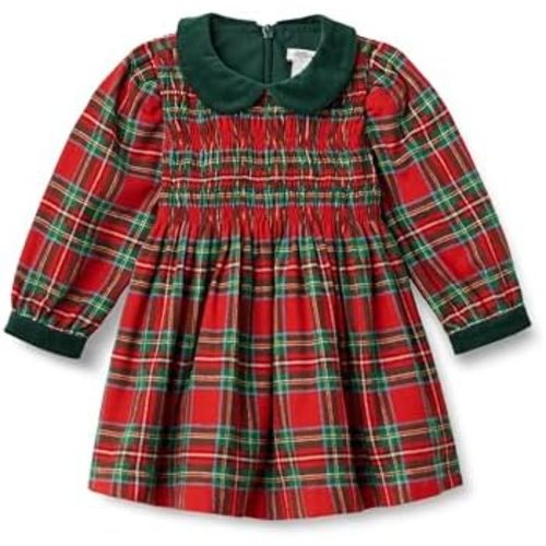 Amazon Essentials x Sofia Grainge Toddlers and Baby Girls' Long Sleeve Flannel Dress