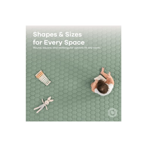 Premium Play Mat with Non-Slip Bottom, Square 56x56 inches