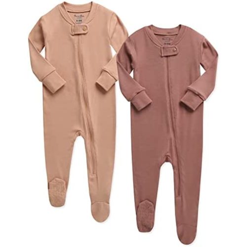 VAENAIT BABY Infant Toddler Boys Girls Footed One-Piece Sleep and Play Premium Modal Pajamas 1-2 Pieces - 0-3 months