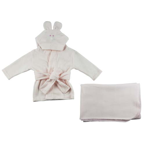 Fleece Robe and Blanket - 2 Pc Set