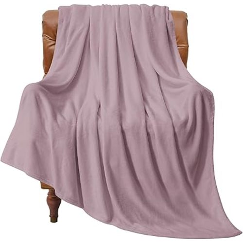 BEDELITE Fleece Blanket Dusky Violet Throw Blankets for Couch & Bed, Luxury Plush Cozy Fuzzy Blanket 50x60 inches, Super Soft Warm Lightweight Throw Blanket for Travel Camping