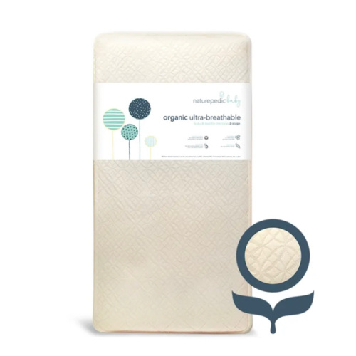 Organic Breathable Ultra Baby Crib Mattress (2-Stage) Lightweight