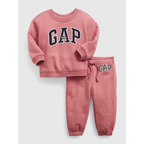 Baby Gap Logo Sweat Set in deco rose