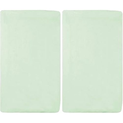 TL Care 100% Natural Breathable Cotton Jersey Knit Fitted Bassinet Sheet, Celery, 15" x 33", Soft Breathable, for Boys and Girls (Pack of 2)