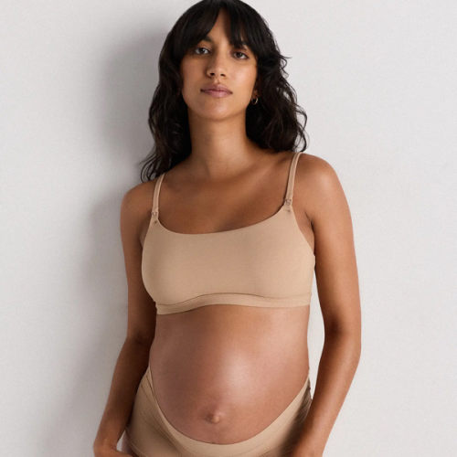 Second Skin Nursing Scoop Bralette (2-pack) in Sand or Black