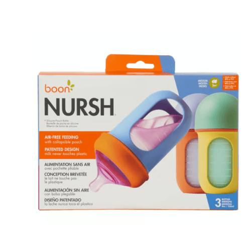 Baby Unisex Boon® NURSH® 8oz. Color Block Silicone Pouch Bottles