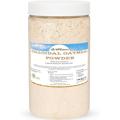 Dirty Treasures Colloidal Oatmeal Bath | Eczema & Itchy Skin Relief | Baby-Safe, 100% Natural, Fragrance-Free | 1 lb (16oz)