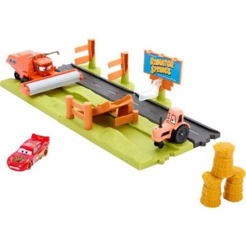 Disney Pixar Cars Frank Escape & Stunt Race Set 3 Vehicles Lightning McQueen