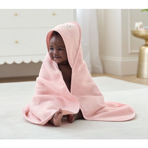 Super Soft Organic Cotton Crochet Bunny Baby Hooded Towel
