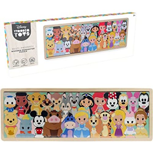 Disney Wooden Toys Character Puzzle, 25-Pieces, Learning and Education, Pretend Play, Kids Toys for Ages 3 Up by Just Play