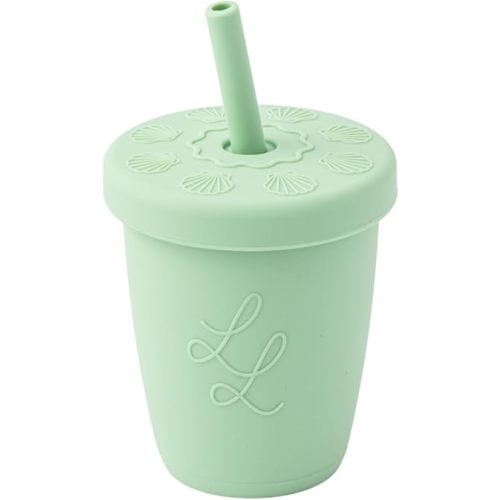 Nontoxic Silicone Straw Cup - European LFGB-Certified Nontoxic Silicone - BPA & PFAS Free - Secure Snap-Fit Lid - Easy to Clean and Dishwasher Safe - (4.5 oz) (Green)