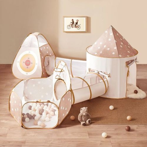 Tiny Land® Discovery 5-in-1 Play Tunnel & 200 Pcs Ocean Ball Set