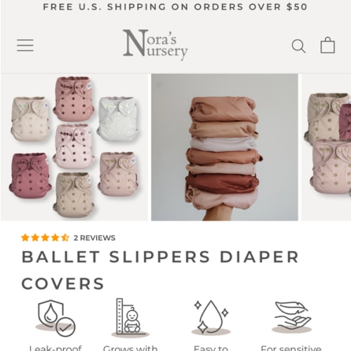 Ballet Slippers Diaper Covers