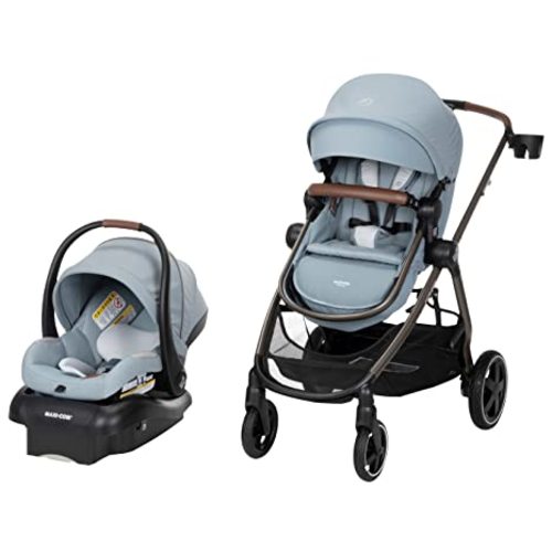 Maxi-Cosi Zelia™ Luxe 5-in-1 Modular - Baby Travel System Car Seat and Stroller, Infant Car Seat and Stroller Combo, Baby Car Seat and Stroller Combo in New Hope Grey