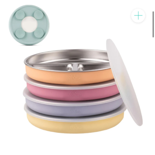 7.8" Stainless Steel Divided Plates with Suction Sleeve