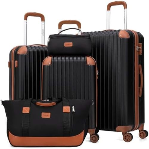 Cosbarn Luggage Sets, Lightweight Durable Hardshell, 5 piece Suitcase Sets