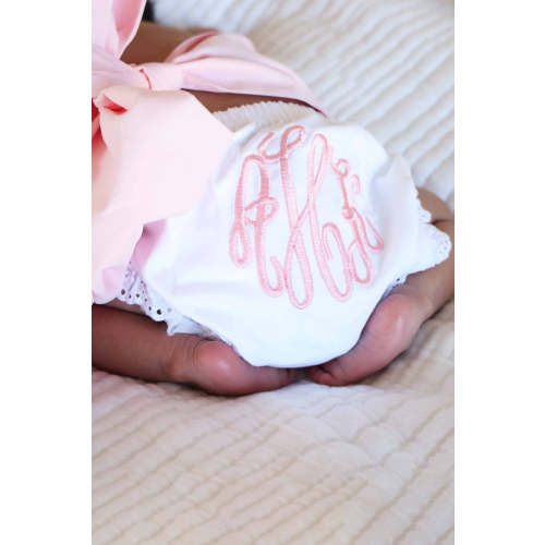 Personalized Lace Edge Bloomers
