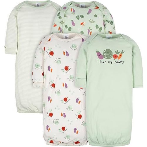 Gerber Baby Boy and Girls 4-Pack Sleeper Gown