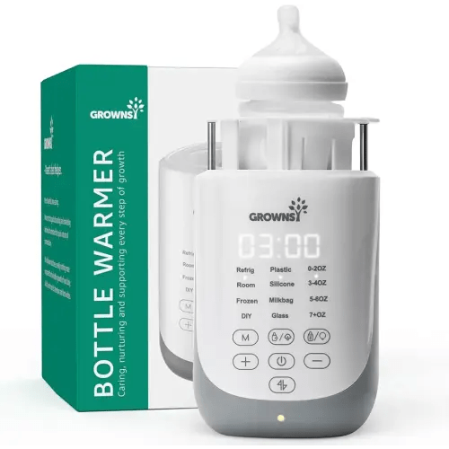 GROWNSY Nutri Bottle Warmer with Innovative Auto-Lift Feature, 10-in-1 Fast Baby Bottle Warmer with Night Light, Retain Nutrients Milk Warmer for Breastmilk&Formula