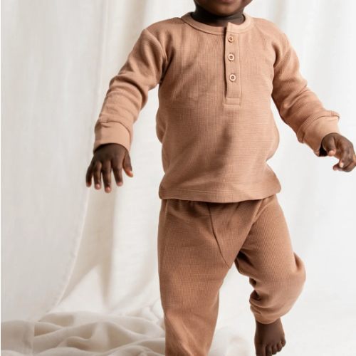 Waffle Two-Piece Set - Organic Baby, Toddler, & Kids Clothes - Monica + Andy