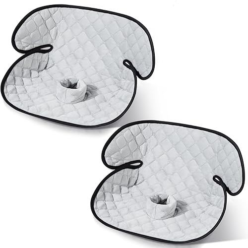 Piddle Pad Car Seat Protector,Waterproof Toddler Potty Training Pad for Car Seats & Strollers,Non-Slip, Leak-Proof & Washable Fits All Seats for Ages 6 Months to 4 Years-2 Pack (Grey)