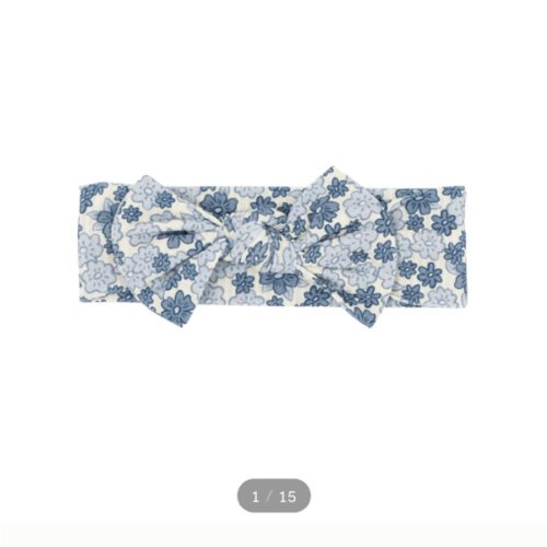 Bluebell Blossoms Small Ribbed Bow – Brave Little Ones