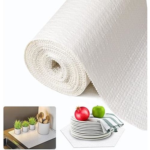 Beautysaid Shelf and Drawer Liner for Kitchen Cabinet Non Adhesive Non Slip